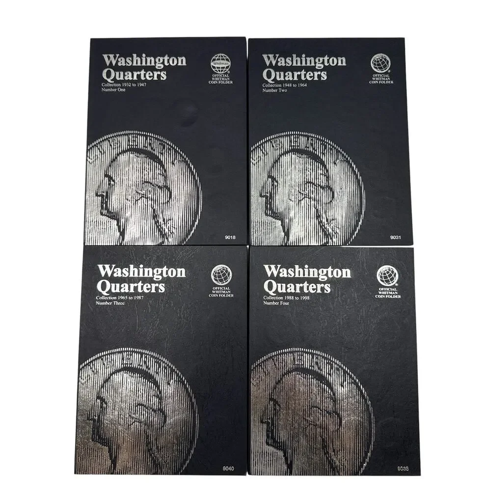 Whitman Washington Quarter Coin Folders - Lot of 4 (1932–1998)
